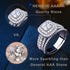 Luxury Sterling Silver Halo Wedding Ring Set