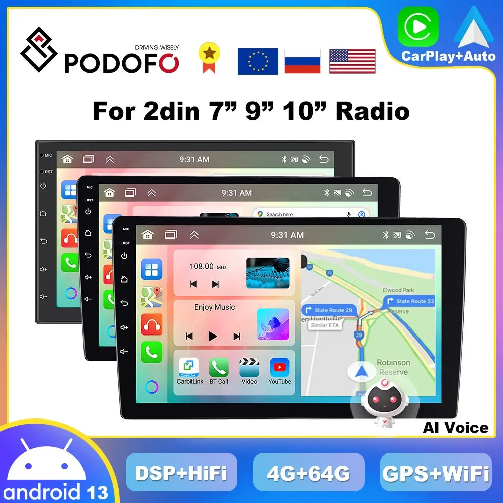 Universal CarPlay Android GPS Stereo Receiver