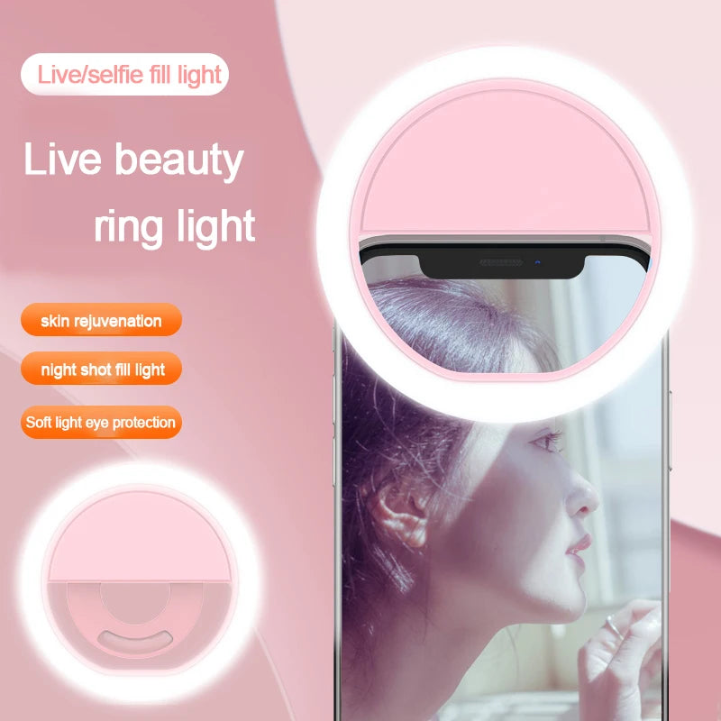 USB Rechargeable Led Selfie Ring Light Mobile Phone