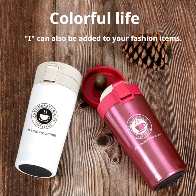 380/510ML Thermal Mug Leak-proof Stainless Steel Thermos Coffee Cup Vacuum Flask Outdoor Sports Water Bottle Insulated Cup