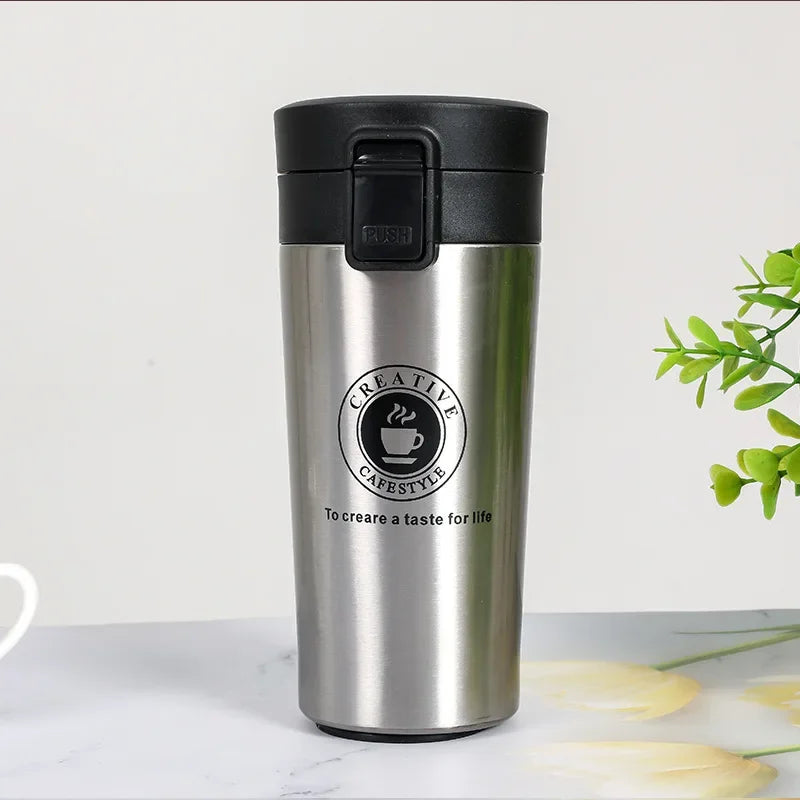 380/510ML Thermal Mug Leak-proof Stainless Steel Thermos Coffee Cup Vacuum Flask Outdoor Sports Water Bottle Insulated Cup