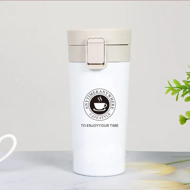 380/510ML Thermal Mug Leak-proof Stainless Steel Thermos Coffee Cup Vacuum Flask Outdoor Sports Water Bottle Insulated Cup