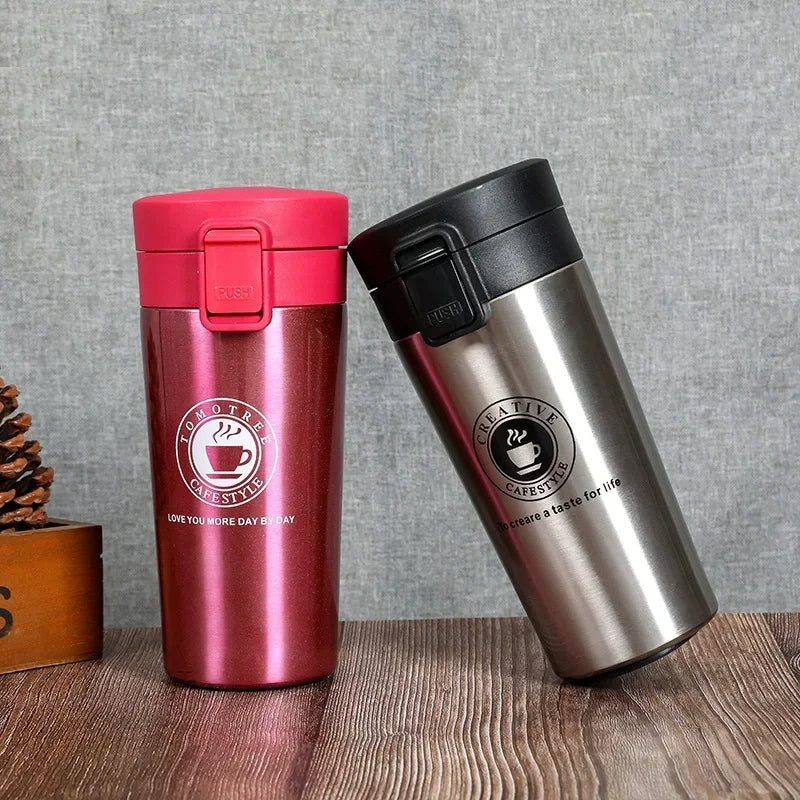 380/510ML Thermal Mug Leak-proof Stainless Steel Thermos Coffee Cup Vacuum Flask Outdoor Sports Water Bottle Insulated Cup