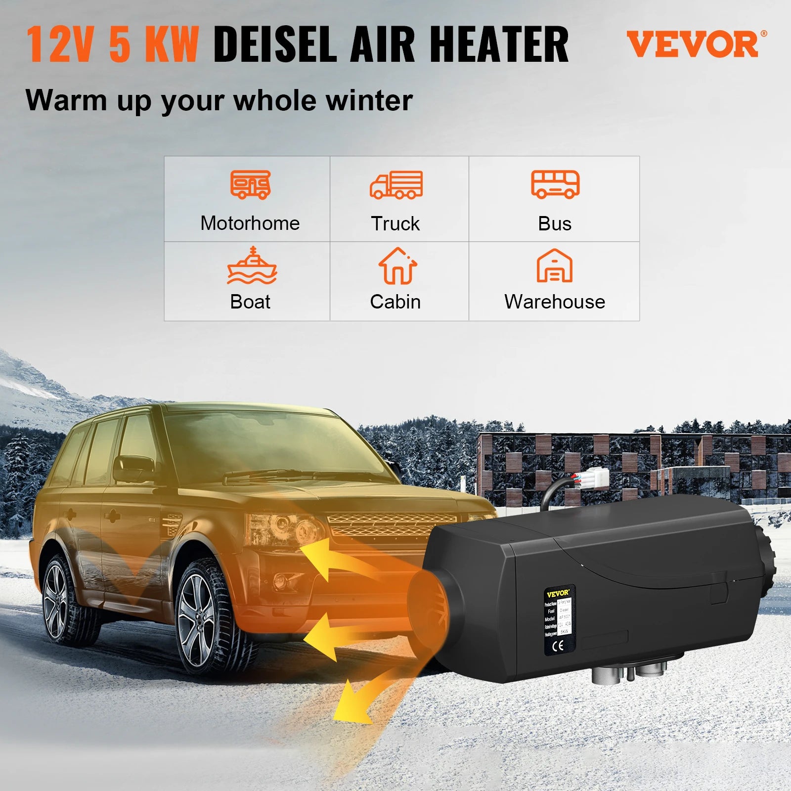 Vevor 5kw Diesel Parking Heater LCD