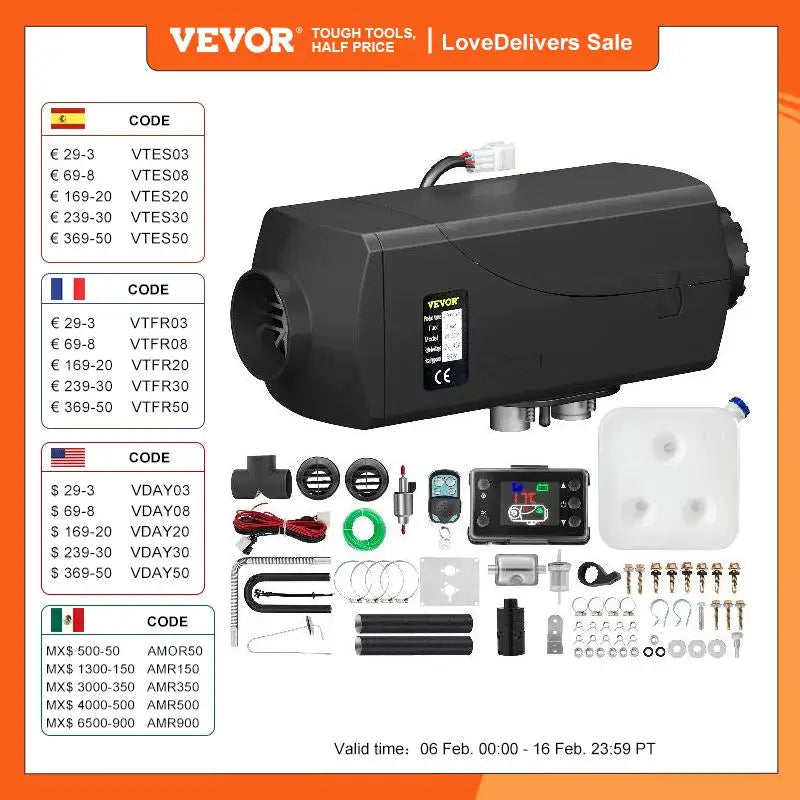 Vevor 5kw Diesel Parking Heater LCD