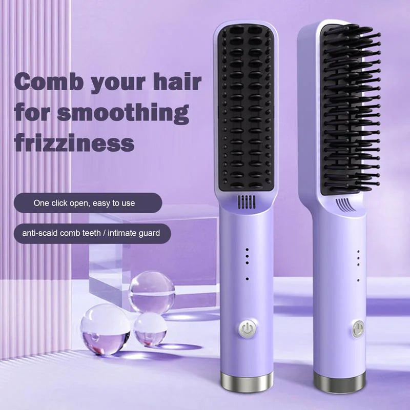 Fast Heated  Hair Straightener Brush