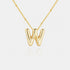 Gold-Plated Bubble Initial Necklace