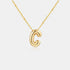 Gold-Plated Bubble Initial Necklace