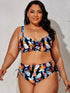 Plus Size Printed Wide Strap Two-Piece Swim Set