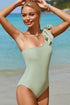 Tied One Shoulder One-Piece Swimwear