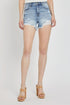 RISEN High Rise Distressed Denim Shorts