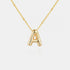 Gold-Plated Bubble Initial Necklace