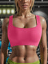 Square Neck Wide Strap Active Bra