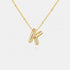 Gold-Plated Bubble Initial Necklace