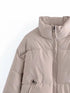 Zip Up Drawstring Winter Coat with Pockets