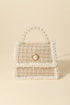 Fame Pearly Trim Woven Handbag