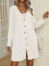 V-Neck Button Up Long Sleeve Cardigan