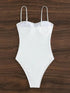 Sweetheart Neck Spaghetti Strap One-Piece Swimwear