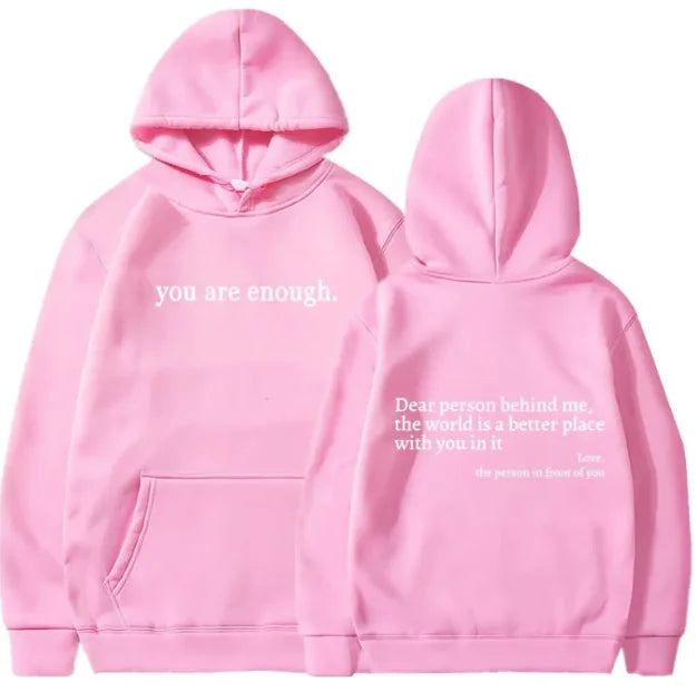 Women's Brushed Hoody Plain Letters