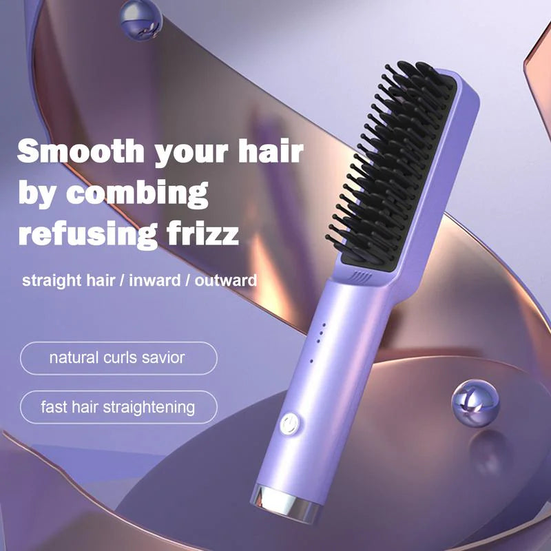 Fast Heated  Hair Straightener Brush