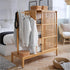 NORDKISA open wardrobe with sliding door,47 1/4x48 3/8 ", bamboo