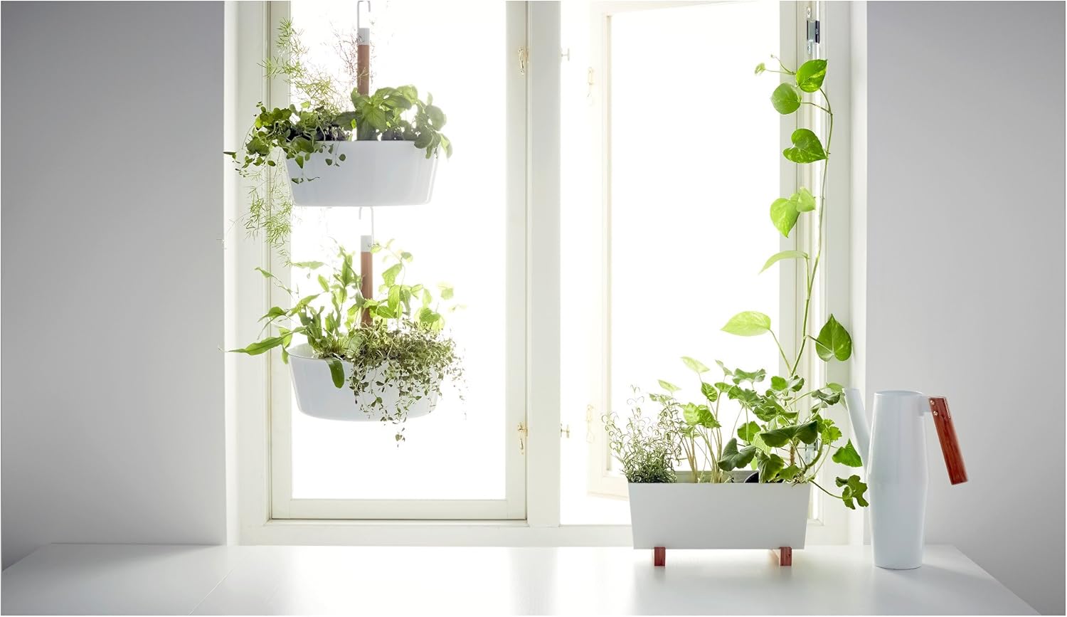 BITTERGURKA Plant pot, white, 12 ½x6 "
