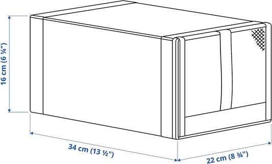SKUBB Shoe box, dark gray, 8 ¾x13 ½x6 ¼ "