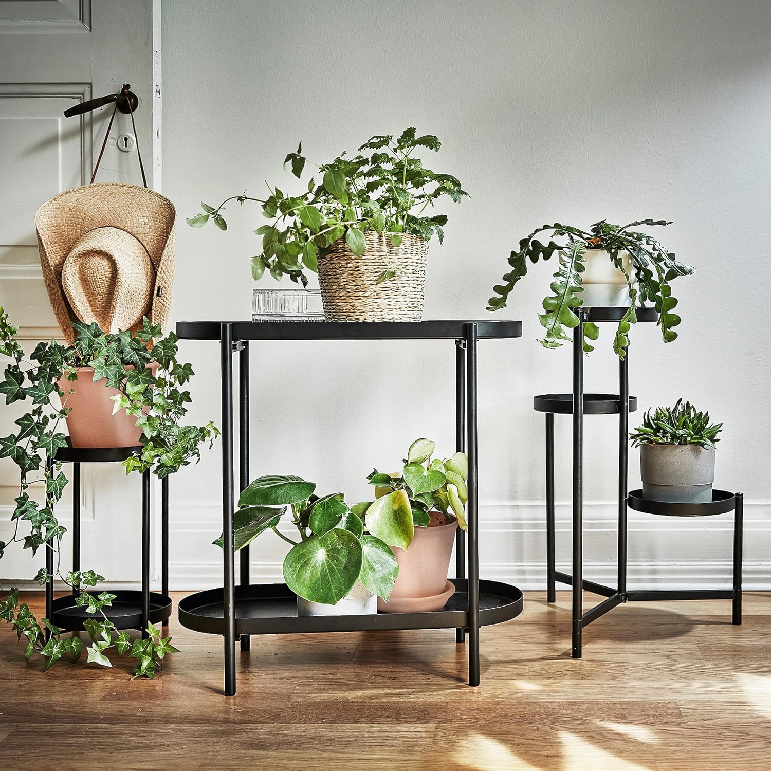 OLIVBLAD plant stand 22 ¾ ", in/outdoor black