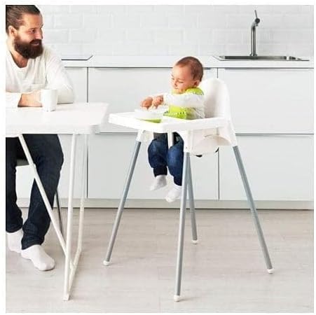 ANTILOP Highchair , White, 33 pound Max Load, Portable, Foldable, for Kid, Aged 6 months to 3 years