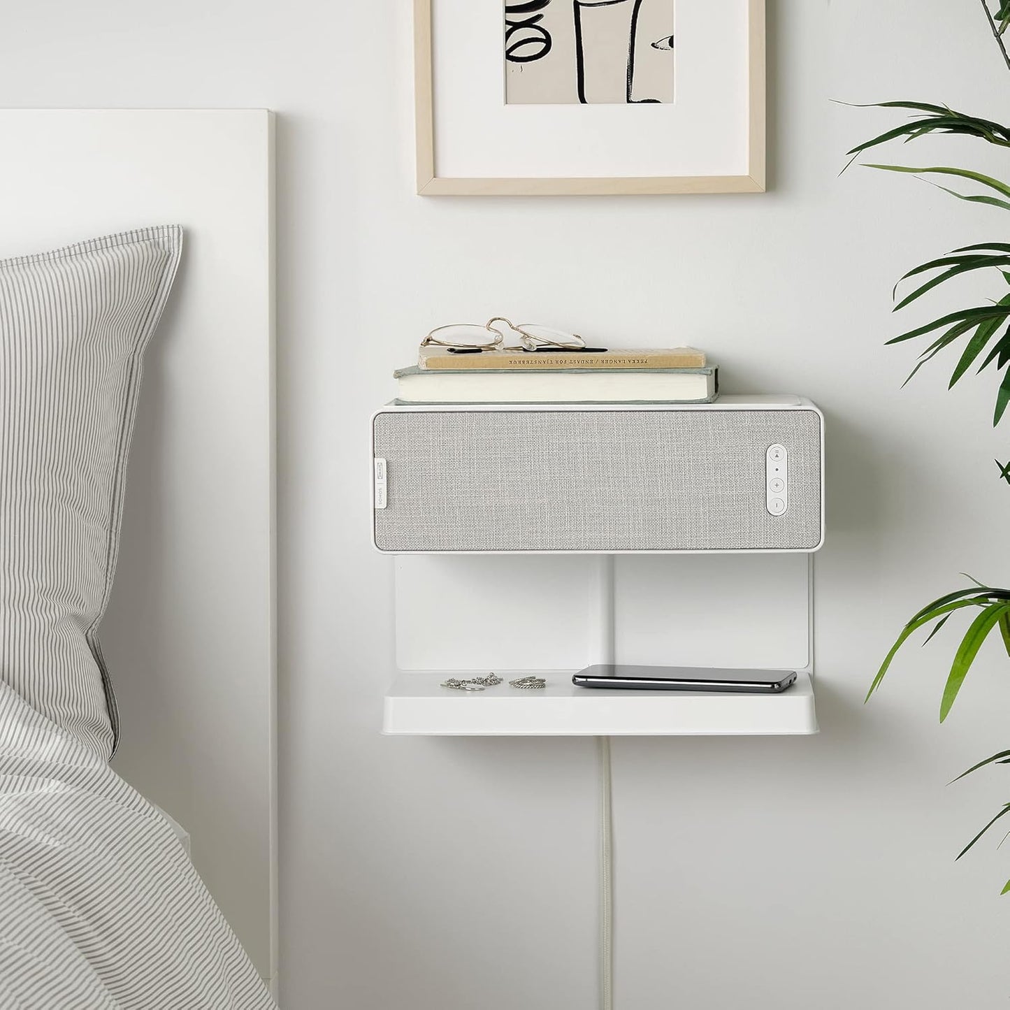 SYMFONISK speaker combination with shelf, white/gen 2