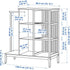 NORDKISA open wardrobe with sliding door,47 1/4x48 3/8 ", bamboo