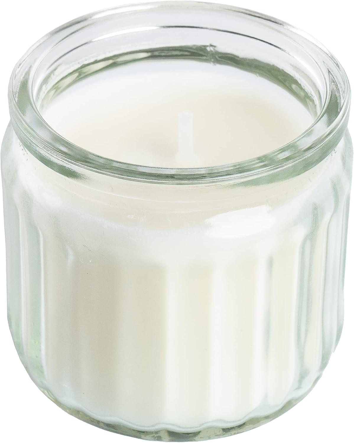 ADLAD White Mini Scented Candles in Glass Jars, Scandinavian Woods & Citrus, 12 Hours Each - Set of 8