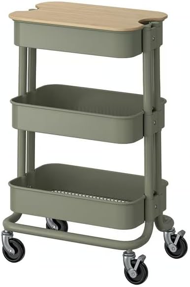 Raskog Utility cart, gray-green, 11x15x24 "