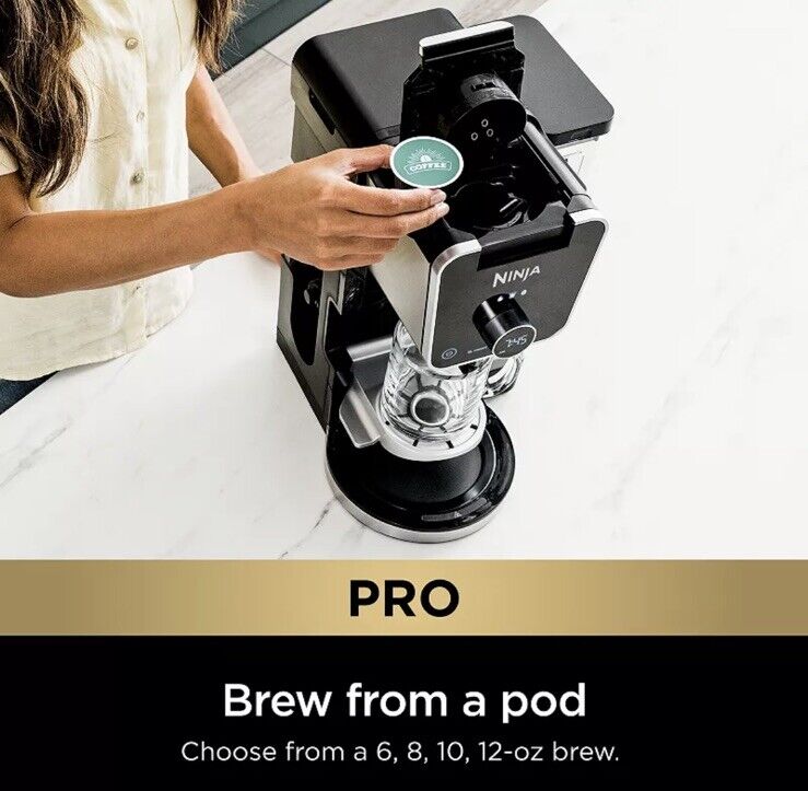 Ninja DUALBREW PRO Grounds & Pods Specialty Coffee System CFP301 Black