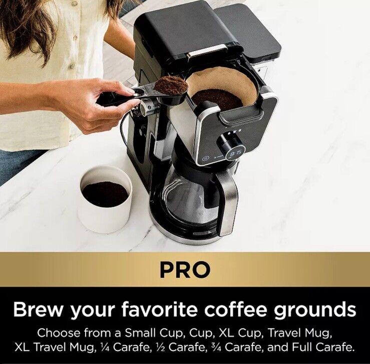 Ninja DUALBREW PRO Grounds & Pods Specialty Coffee System CFP301 Black