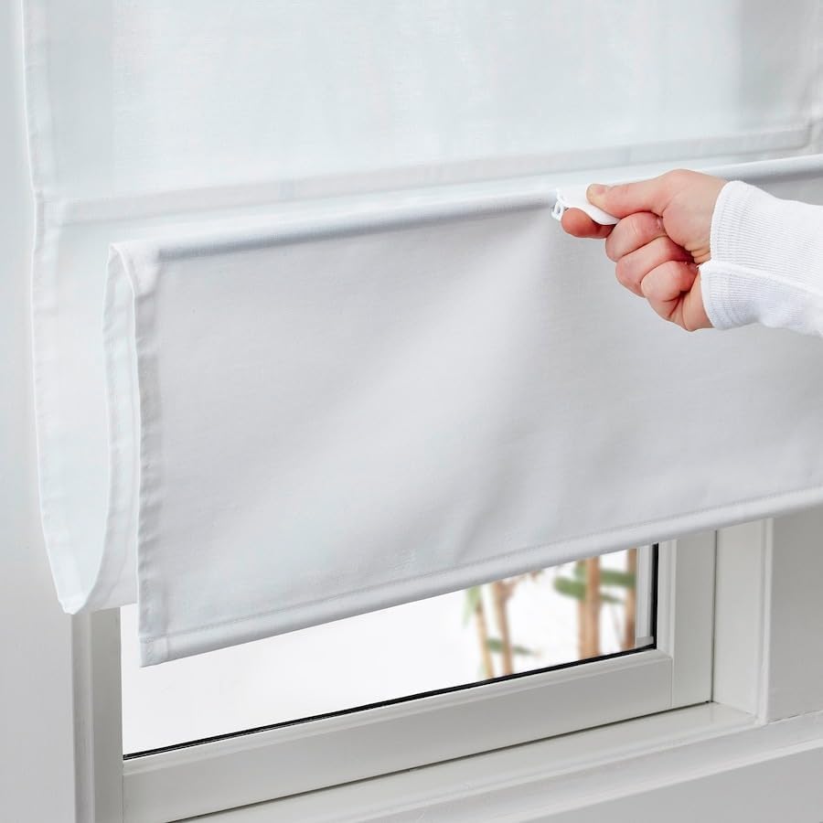 Add Elegance to Your Windows with RINGBLOMMA Roman Blind - White,23x36"