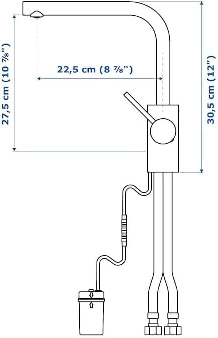 TÄMNAREN Kitchen Mixer Tap with Sensor – Modern and Hygienic, Stainless Steel Color