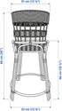 TOLKNING Plant stand, handmade rattan, 26 "