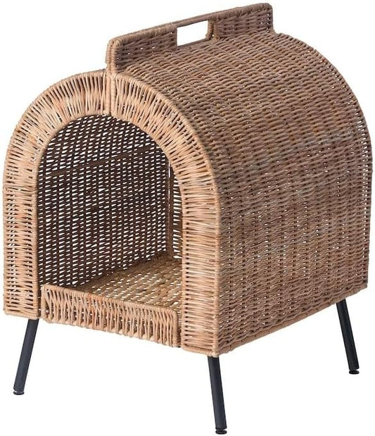 UTSÅDD Rattan Cat House on Legs - Stylish and Comfortable Shelter for Your Feline Friend