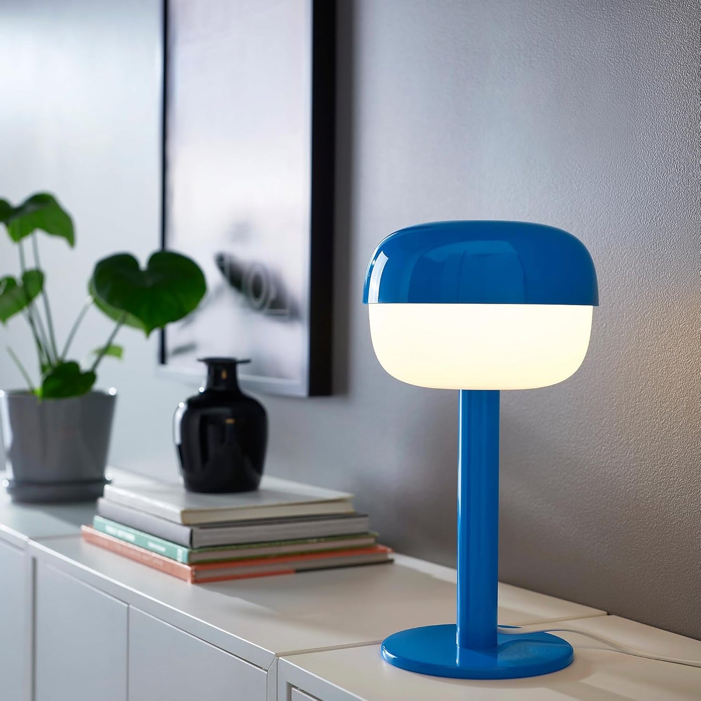 BLÅSVERK Table lamp 14", Blue
