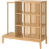 NORDKISA open wardrobe with sliding door,47 1/4x48 3/8 ", bamboo