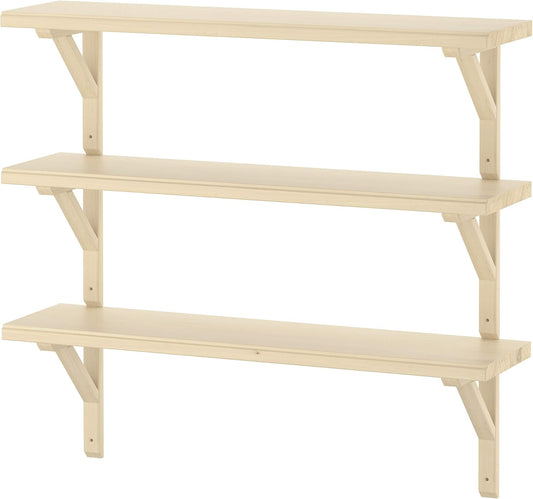 TRANHULT / SANDSHULT Wall shelf combination, aspen, 31 1/2x7 7/8 "