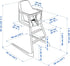 LANGUR junior/highchair, white
