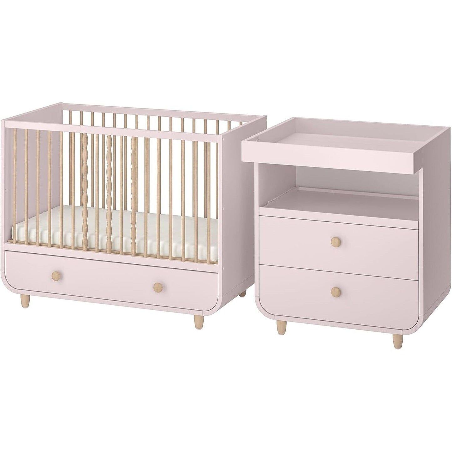 MYLLRA 2-piece baby furniture set,  pale pink