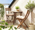 ASKHOLMEN Table for wall, outdoor, folding dark brown, 27 1/2x17 3/8 "