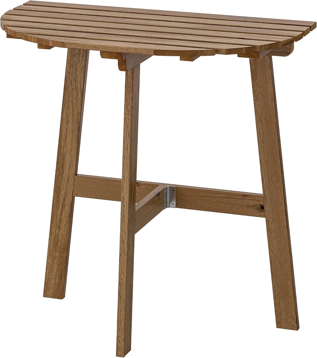 ASKHOLMEN Table for wall, outdoor, folding dark brown, 27 1/2x17 3/8 "