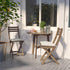 ASKHOLMEN Table for wall, outdoor, folding dark brown, 27 1/2x17 3/8 "