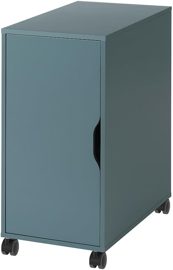 ALEX Storage unit on castors,Drawers Storage Cabinet (Grey-turquoise/black)