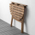 ASKHOLMEN Table for wall, outdoor, folding dark brown, 27 1/2x17 3/8 "