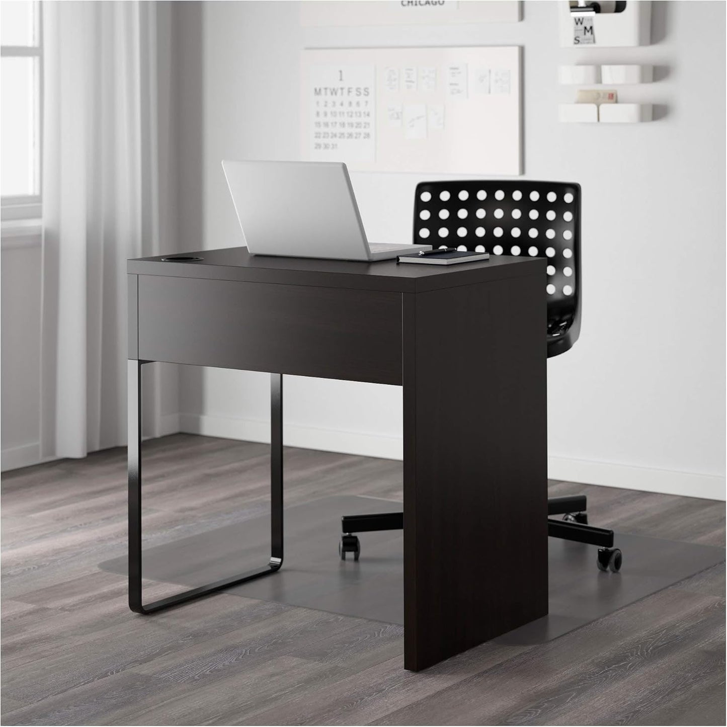 Computer Desk, Black-Brown